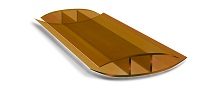 картинка Профиль соединительный цельный бронзовый для поликарбоната 8 мм от магазина Альфа Плейс